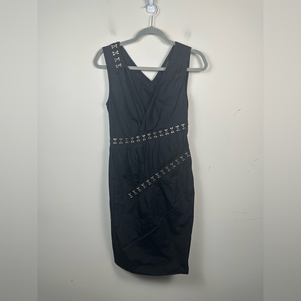 Thakoon Dress Women‎ Size 2 Black Excellent Silver Hook Accents Silk Lined Mini